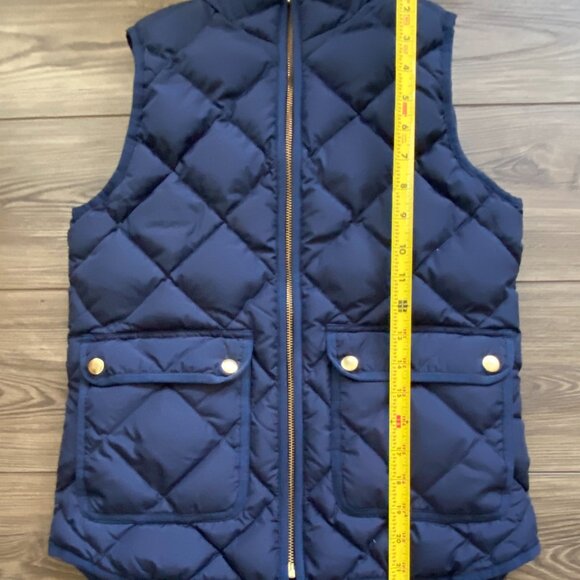 J.CREW Navy Down Vest Size XXS - Picture 8 of 10